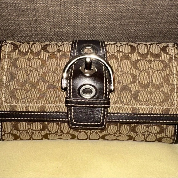 Coach Brown and Tan Wallet - Picture 1 of 3